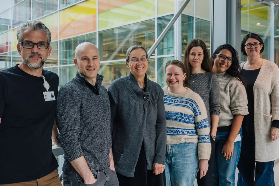 Gruppebilde av fagpersonane som har jobba med utviklinga av KI-verktøyet
