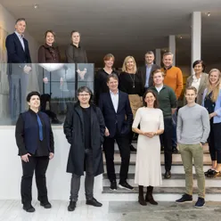 Group photo in a stairs.