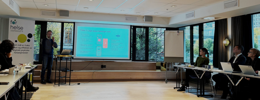 En person som holder en presentasjon