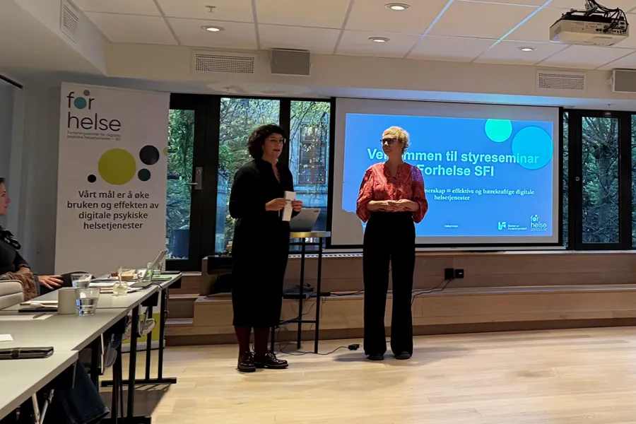 Senterleder Tine Nordgreen og koordinator Åsne Halskau