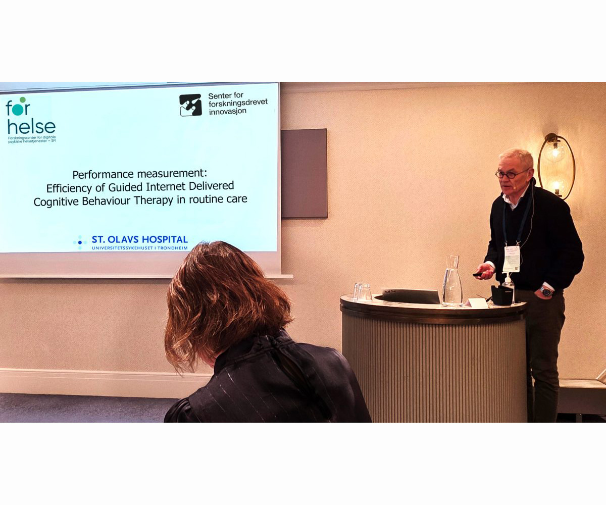 En person som holder en presentasjon