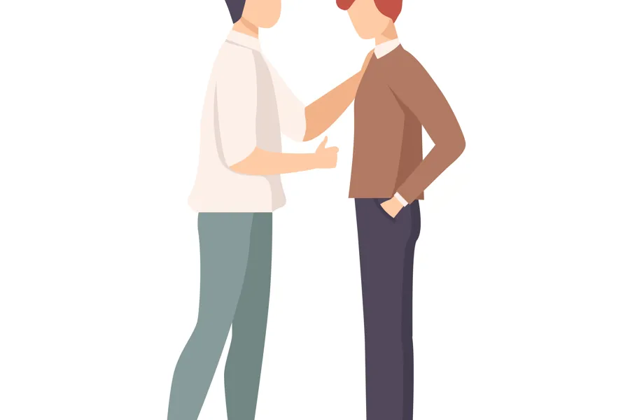 En mann og en kvinne som håndhilser