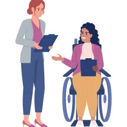 En kvinne og en mann som holder en bærbar datamaskin