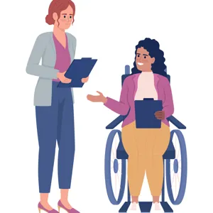 En kvinne og en mann som holder en bærbar datamaskin